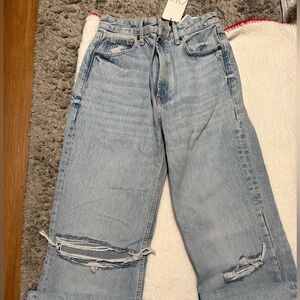 Zara Light Blue Distressed Jeans